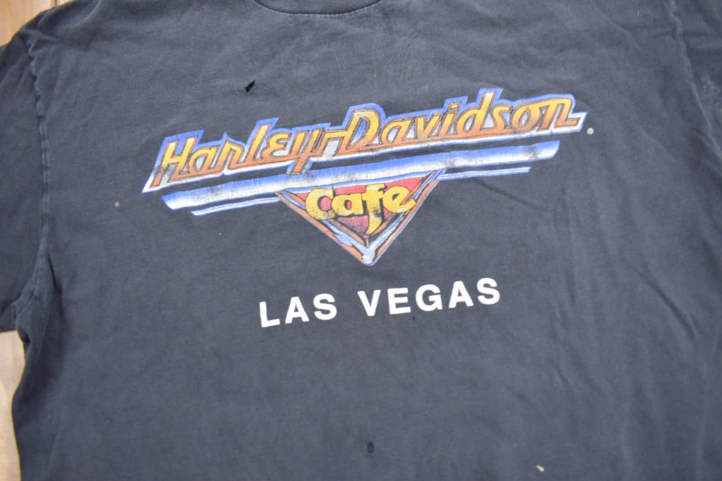 Vintage 1990s Harley Davidson Motorcycles Las Vegas T-Shirt / Single Stitch / Made In USA / Biker Tee / Souvenir T Shirt / Cafe Racer