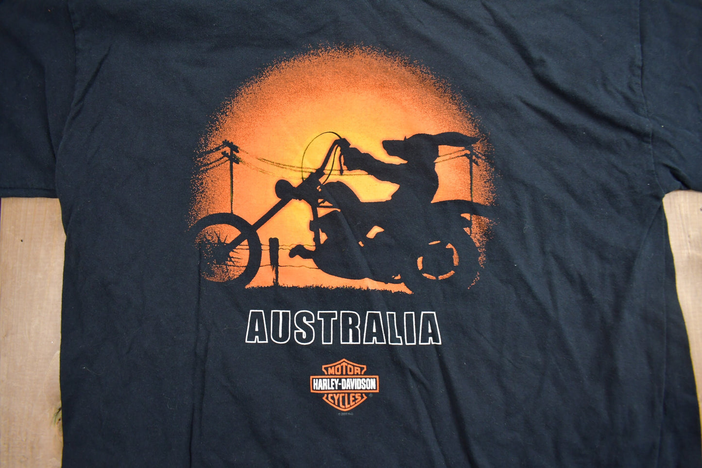 Vintage 2000 Harley Davidson Motorcycles Australia Graphic T-Shirt / Streetwear / Vintage Harley Tee / Kangaroo