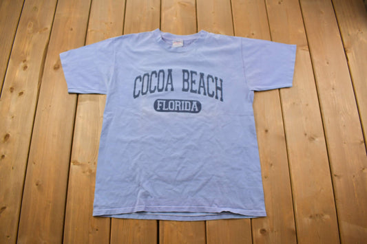 Vintage 1990s Cocoa Beach Florida Travel T-Shirt / 90s / Streetwear Fashion / Vacation Tee / Travel & Tourism / Single Stitch