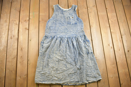 Vintage 1980s Stefano Sportswear Denim Dress Size 16 / True Vintage / Vintage Dress / Retro Style / Jean Dress