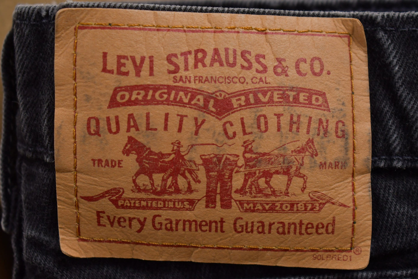 Vintage 1990s Levi's 550 Red Tab Denim Jeans Size 19 x 29 / Black / Vintage Denim  / Made In Canada / 90s Levi's