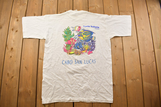 Vintage 1990s Cabo San Lucas Mexico Travel T-Shirt / 90s / Streetwear Fashion / Vacation Tee / Travel & Tourism / Mexico