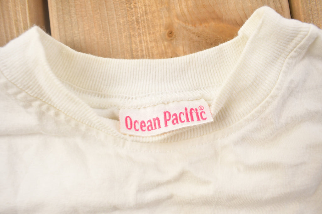 Vintage 1990s Ocean Pacific Flowers Graphic T Shirt