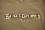 Vintage 1990s Ocean State Harley Davidson Waffle Long Sleeve Sweatshirt