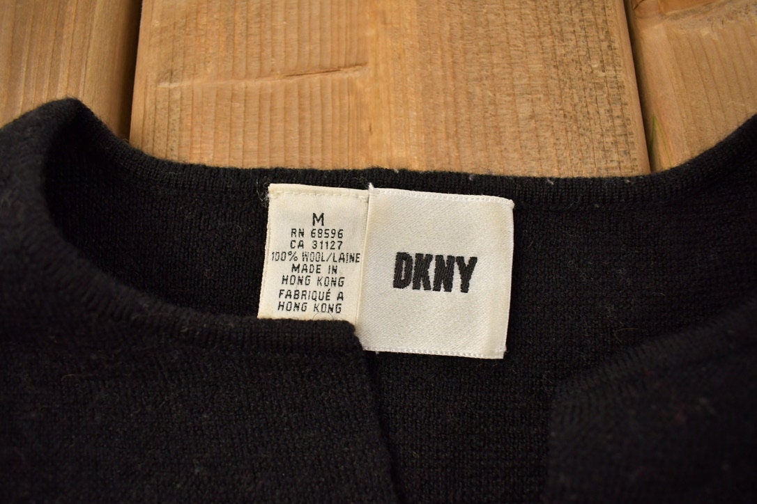 Vintage 1990s Blank DKNY Crewneck Sweatshirt / 90s Crewneck / Essential / Streetwear / 90s Blank