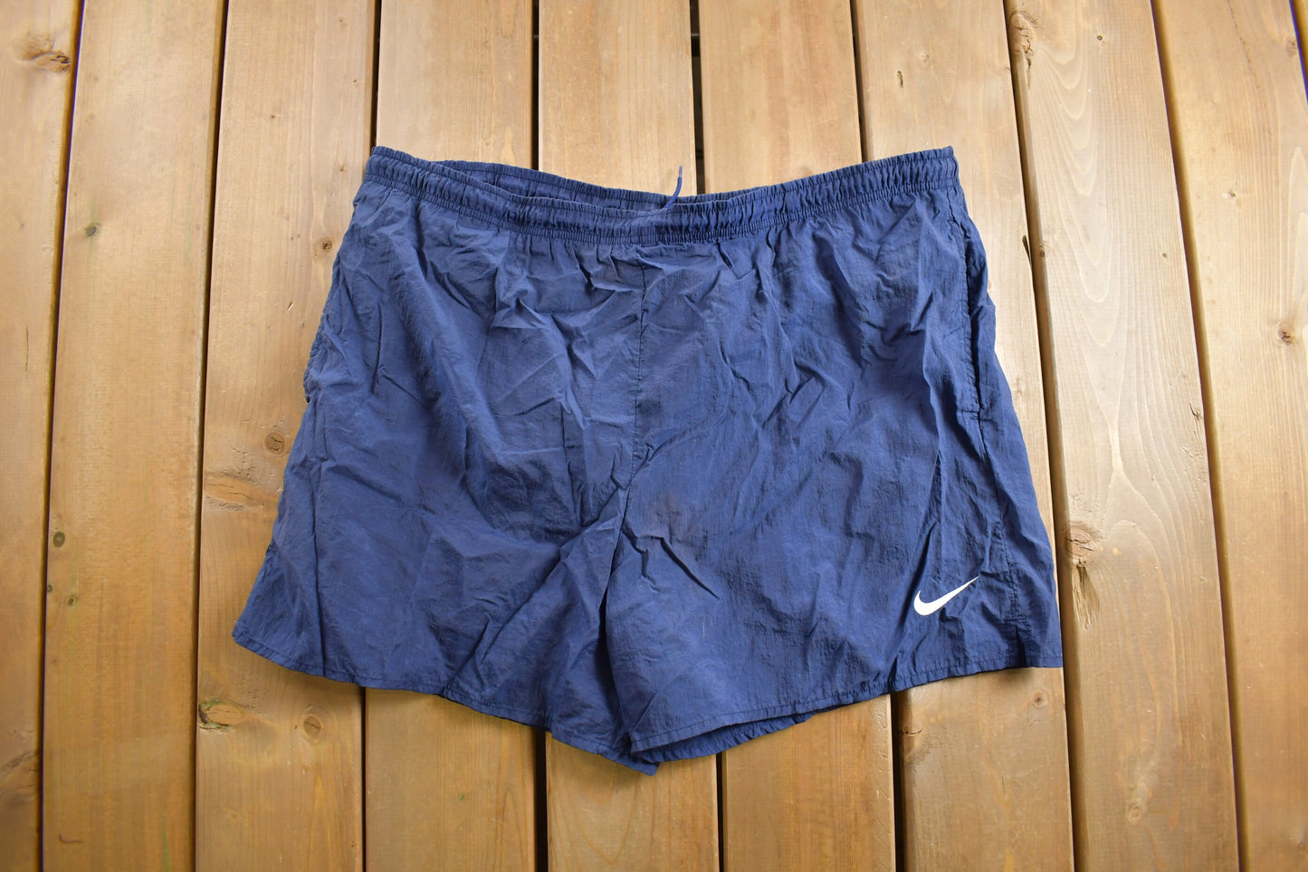 Vintage 1990s Nike Swimming Trunks Size XL / Blue Bathing Suit / Nike Swim Shorts / American Vintage / Streetwear