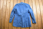 Vintage 1990s Light Weight Denim Button Up Blazer Jacket