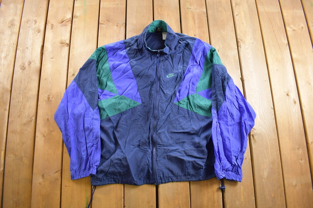 Vintage 1990s Nike Embroidered Windbreaker Jacket