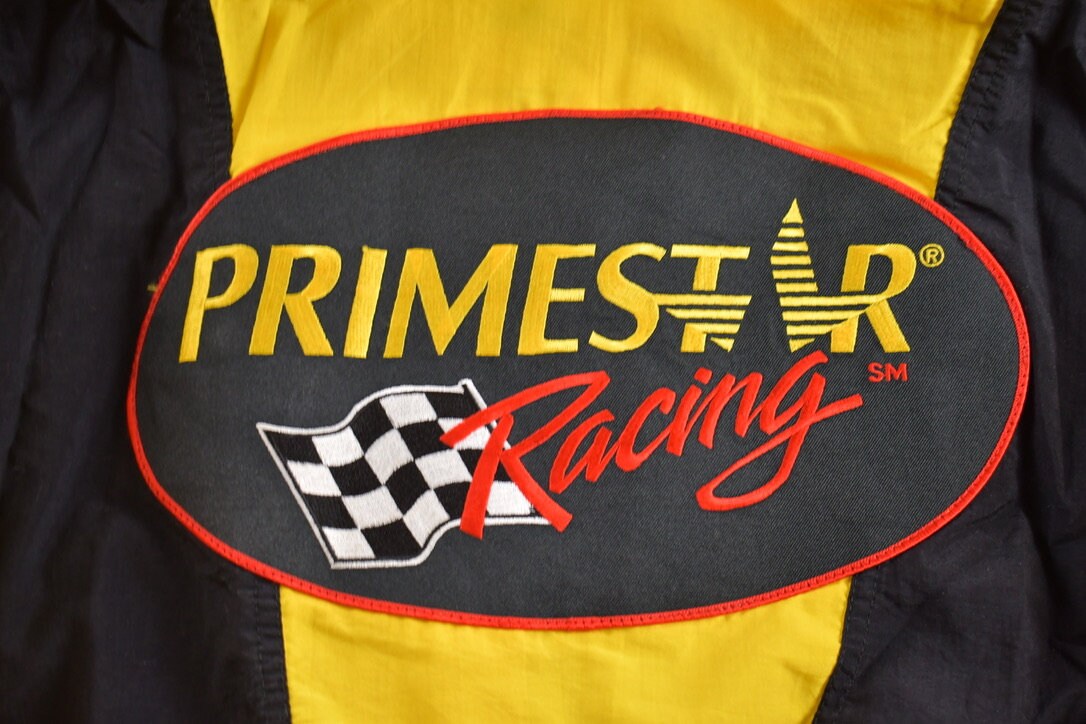 Vintage 1990s Dunbrooke Primestar Racing Windbreaker Jacket / Embroidered / Made in USA / Streetwear / 90s Racing / Nascar