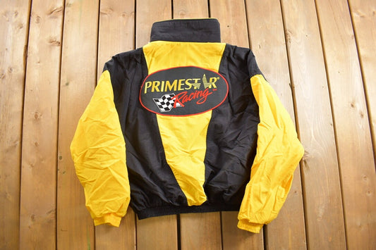 Vintage 1990s Dunbrooke Primestar Racing Windbreaker Jacket / Embroidered / Made in USA / Streetwear / 90s Racing / Nascar