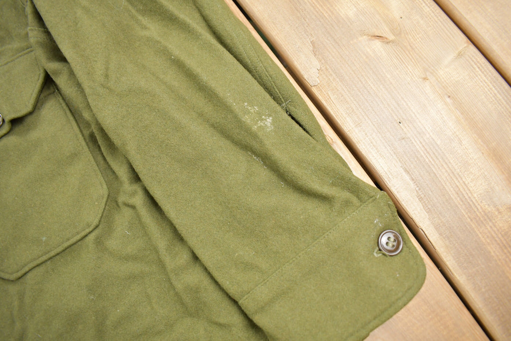 Vintage 1940s WW2 American Wool Button Up Infantry Shirt