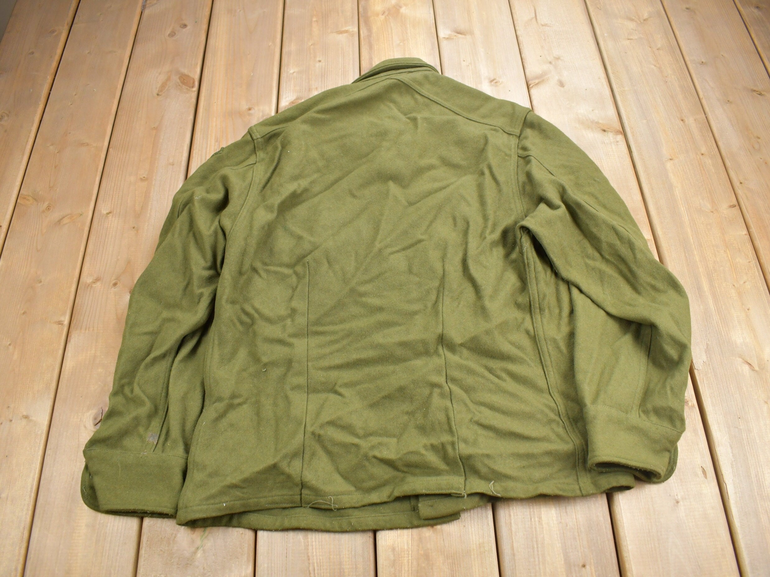 Vintage 1940s WW2 American Wool Button Up Infantry Shirt