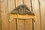 Vintage 1970s Duntex Zoeppritz Fur Lined Plaid Wool Long Coat