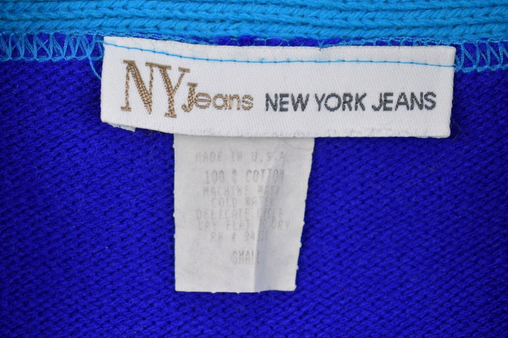 Vintage 1960s New York Jeans Knitted Cardigan Sweater