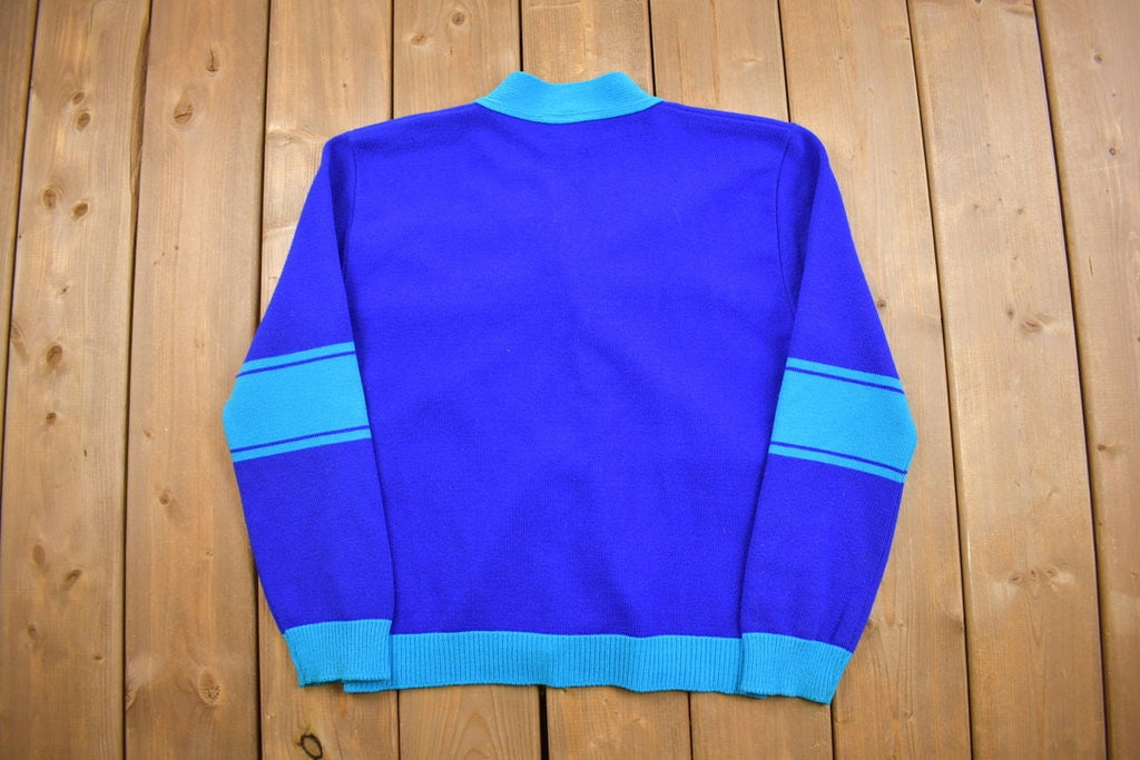 Vintage 1960s New York Jeans Knitted Cardigan Sweater