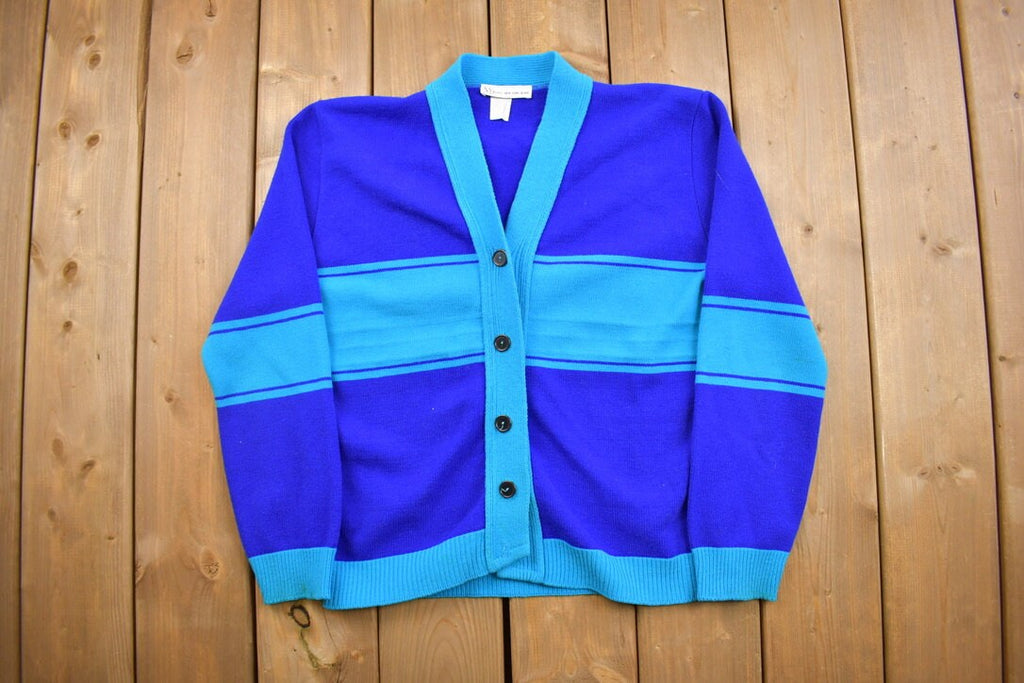 Vintage 1960s New York Jeans Knitted Cardigan Sweater