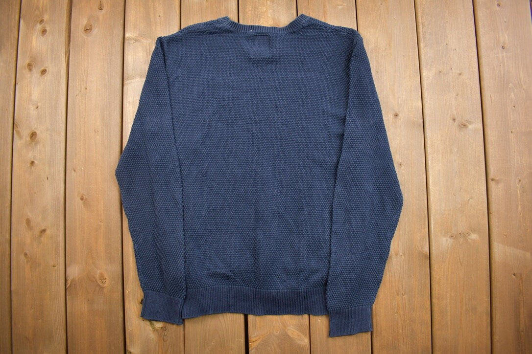 Vintage 1990s Levis Waffle Knitted Crewneck Sweater / Vintage 90s Crewneck / Sweatshirt / Blank / Solid / 90s