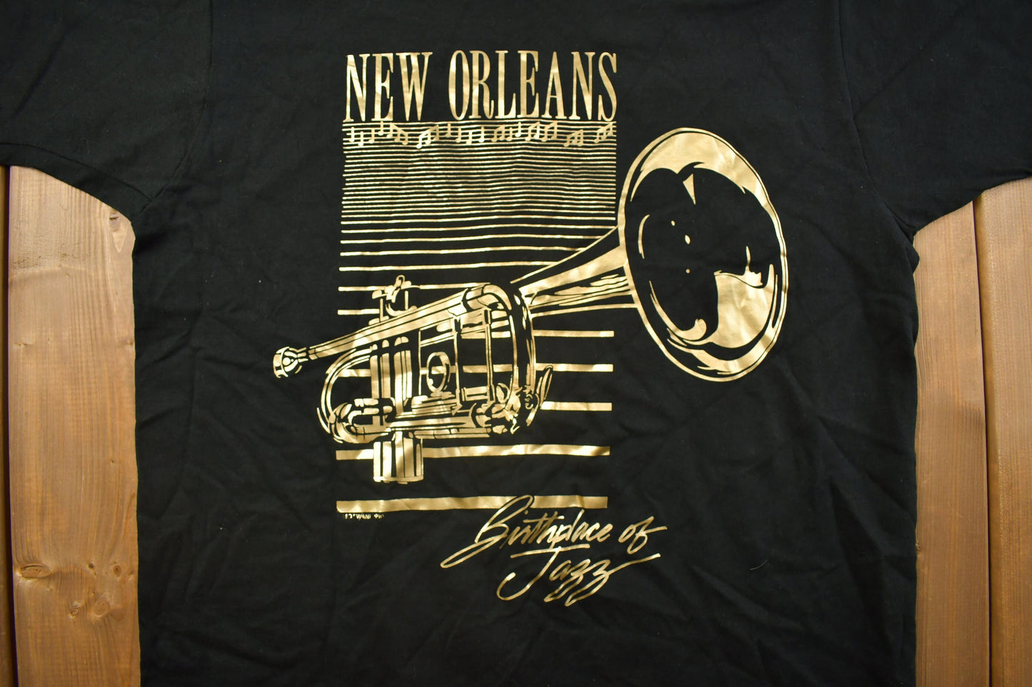 Vintage 1990s New Orleans &quot;Birthplace Of Jazz&quot; T-Shirt / 90s / Streetwear Fashion / Made In USA /Vacation Tee/Travel & Tourism/Single Stitch