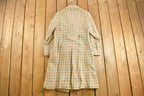 Vintage 1960s Houndstooth Full Length MOD Over Coat