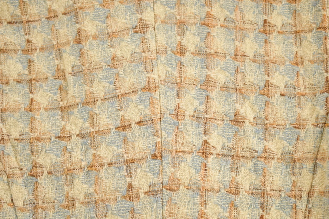 Vintage 1960s Houndstooth Full Length MOD Over Coat