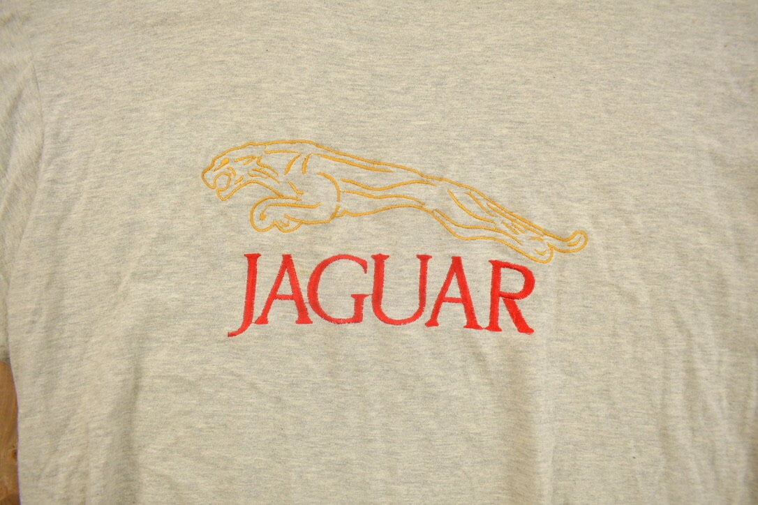 Vintage 1990s Jaguar Graphic T Shirt / Vintage T Shirt / Streetwear / Graphic Tee / Single Stitch / Made In Canada / Vintage Cars