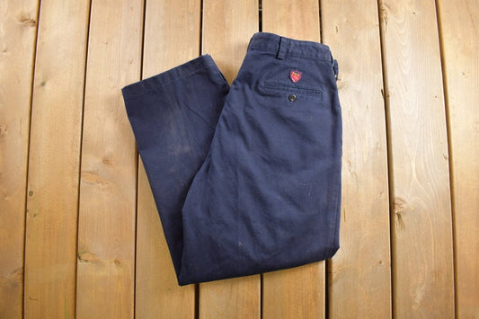 Vintage 1990s Polo Golf Blue Chino Trousers / Size 32 x 27.5 / 80s Streetwear Fashion / Made in Canada / Vintage Pants / Retro Style