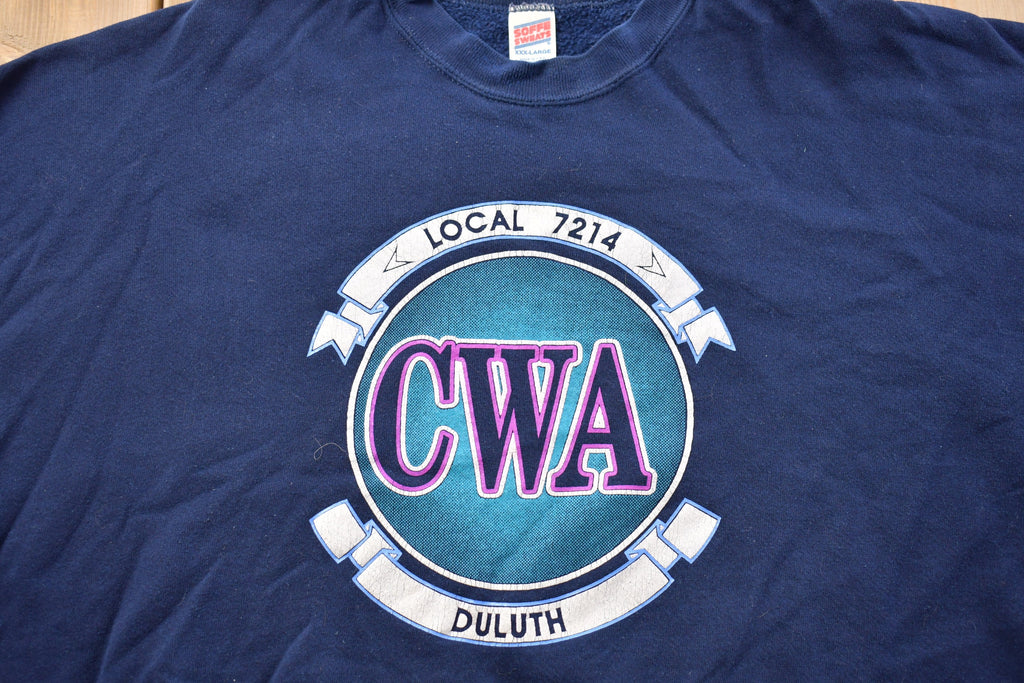 Vintage 1990s CWA Duluth Minnesota Local 7214 Union Crewneck Sweatshirt