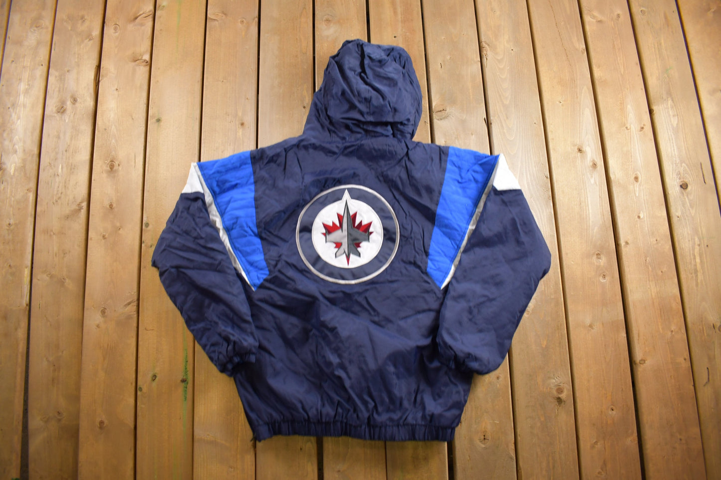 Vintage 1990s Winnipeg Jets NHL Starter Jacket / Half Zip / Hockey / Sportswear / 90s / Quarter Zip / Embroidered / 90s NHL