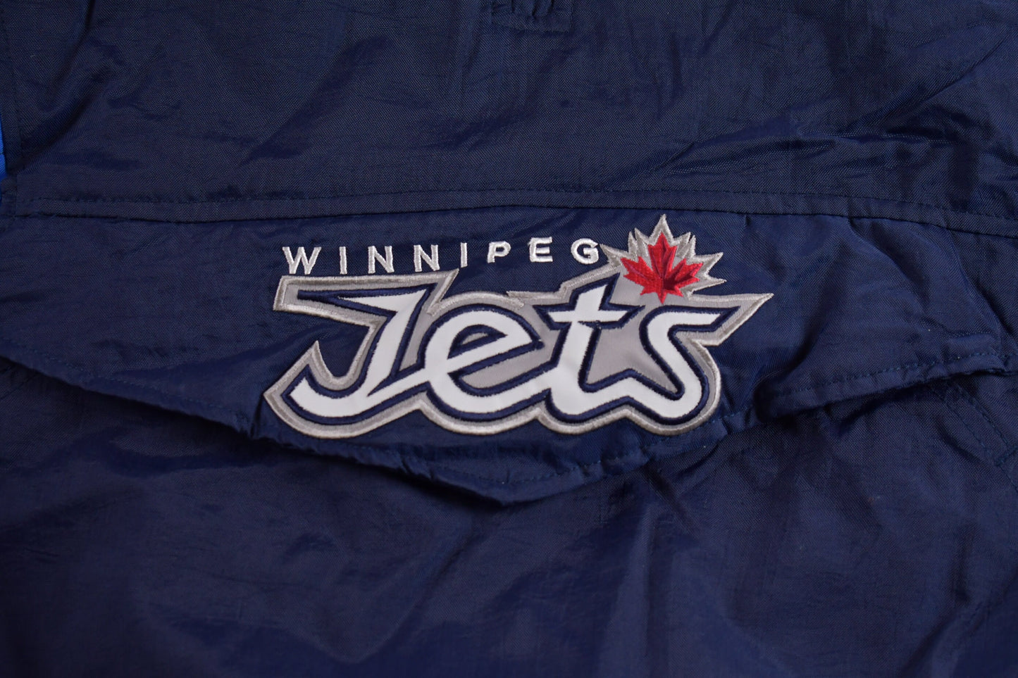 Vintage 1990s Winnipeg Jets NHL Starter Jacket / Half Zip / Hockey / Sportswear / 90s / Quarter Zip / Embroidered / 90s NHL