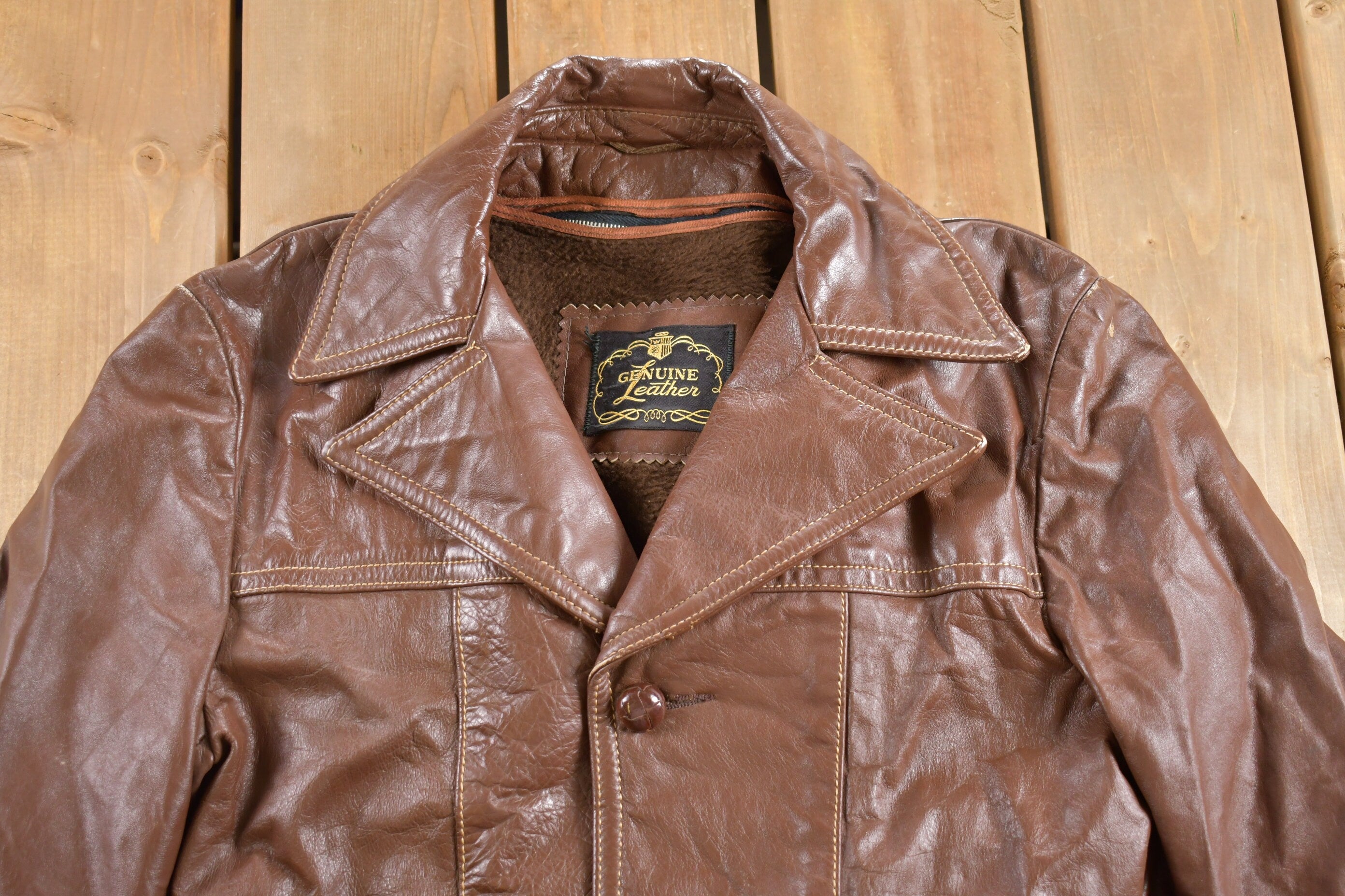 Vintage 1970s Genuine Leather Jacket