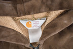 Vintage 1980s Carhartt Rugged Outdoor Wear Fleece Lined Velvet Hoodie