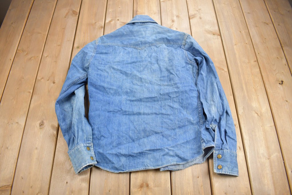 Vintage 1970s Land Hubber Denim Button Up Shirt