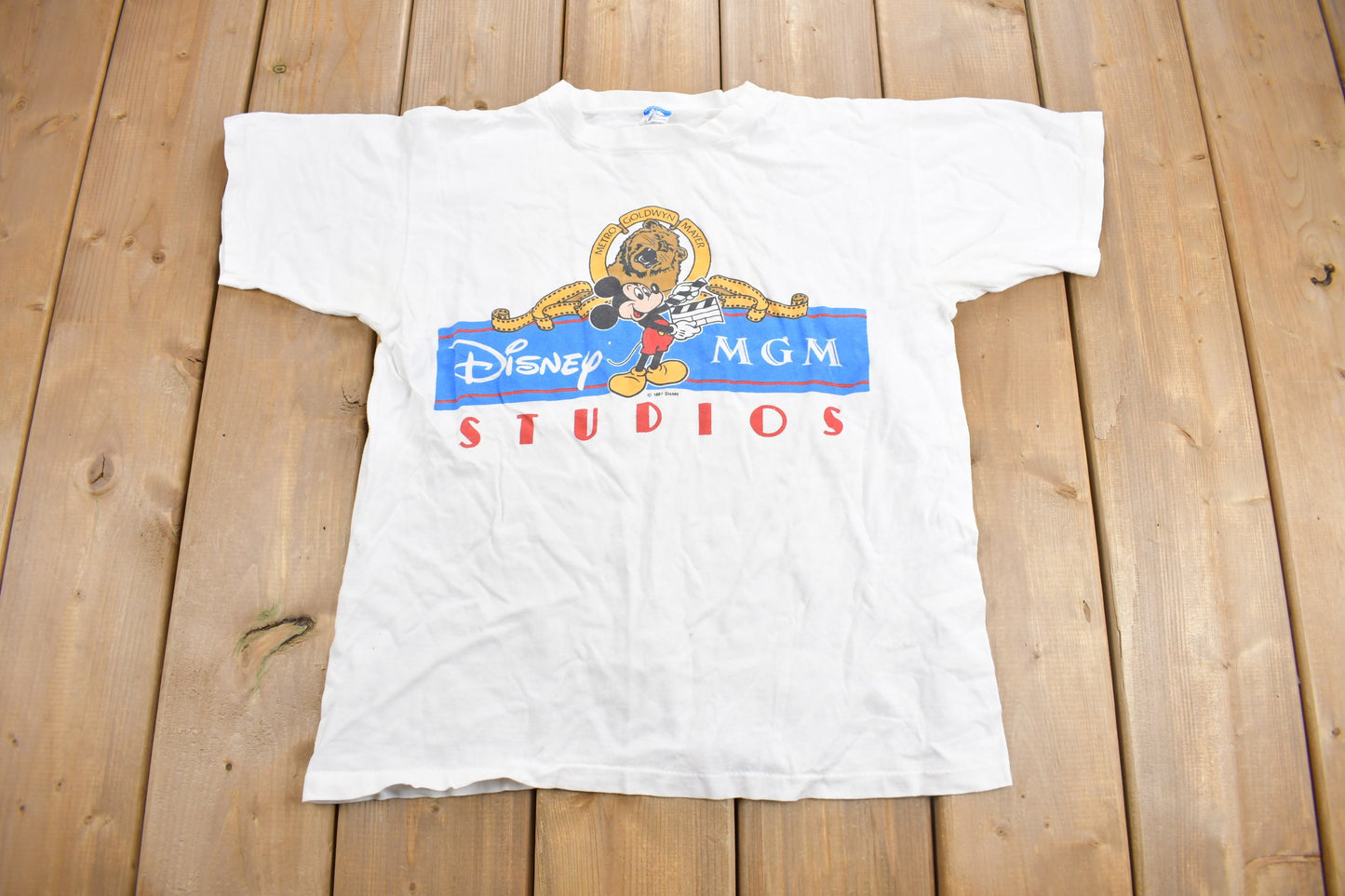 Vintage 1987 Disney MGM Studios Mickey Mouse Graphic T-Shirt / 80s Disney / Vintage Mickey Mouse / Made In USA / Single Stitch