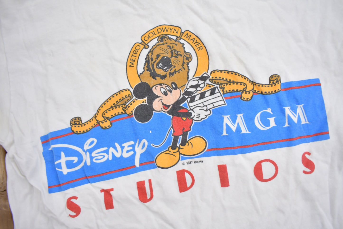 Vintage 1987 Disney MGM Studios Mickey Mouse Graphic T-Shirt / 80s Disney / Vintage Mickey Mouse / Made In USA / Single Stitch