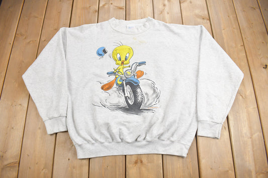 Vintage 1993 Looney Tunes Tweety Bird Graphic Crewneck / Vintage Sweatshirt / Warner Bros / Cartoon Sweater / Made In USA