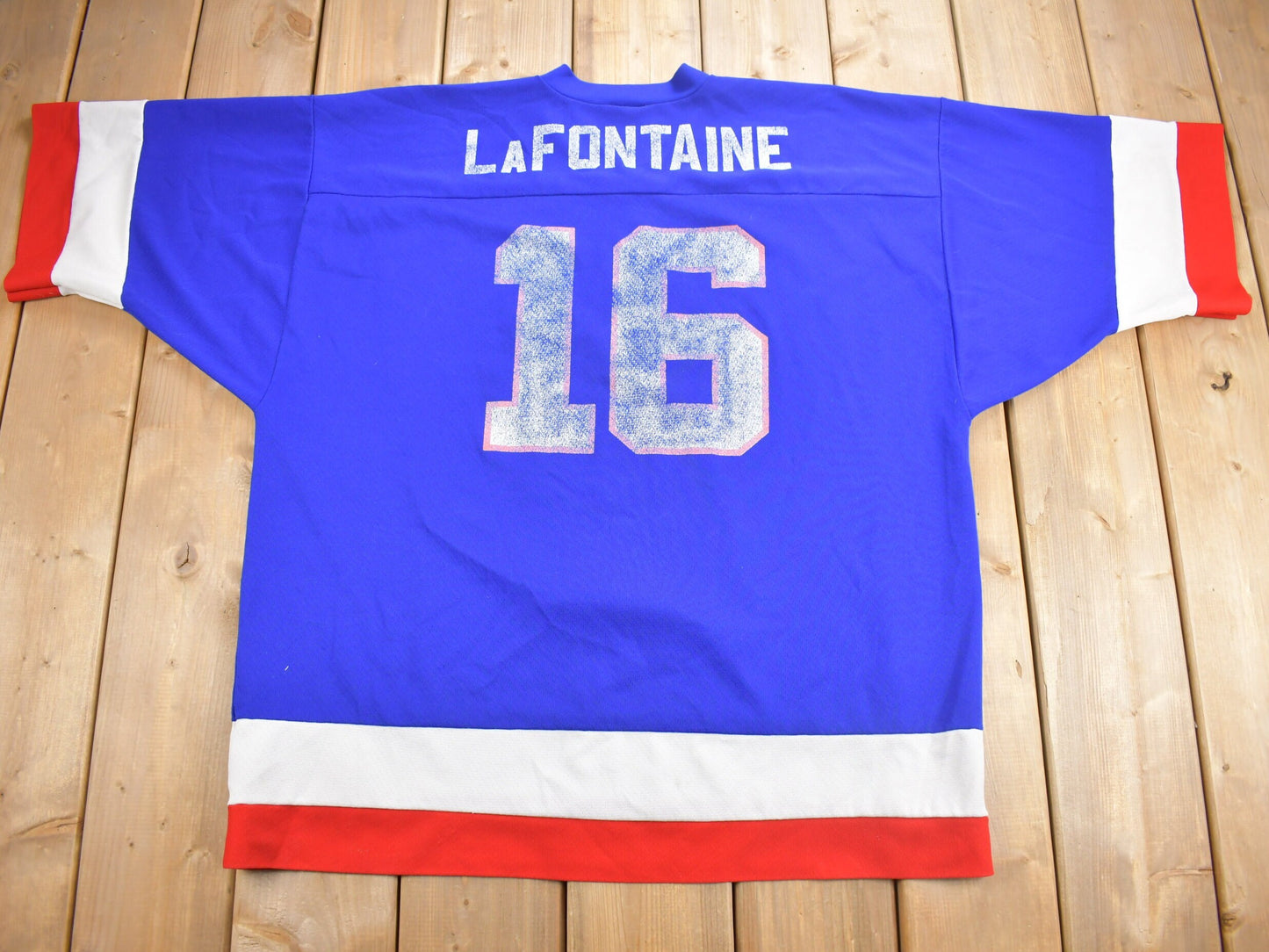 Vintage 1990s New York Rangers NHL Logo 7 Hockey Jersey / Sportswear / LaFontaine / Athleisure / Made In USA / Streetwear