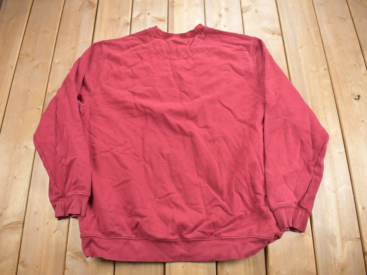 Vintage Y2K Nike Embroidered Mini Swoosh Crewneck Sweatshirt / Vintage Nike / Sportswear / Red Crewneck