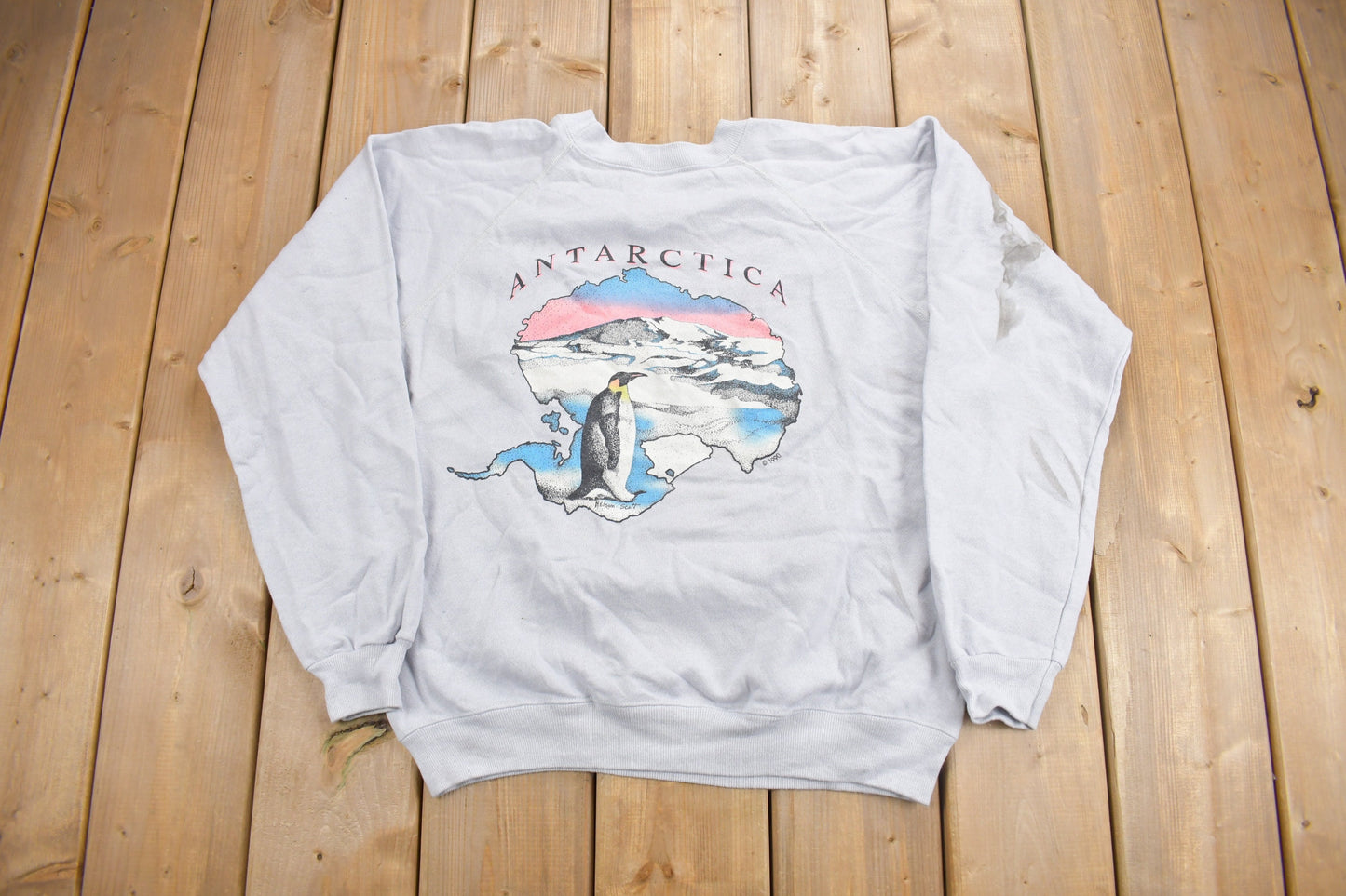 Vintage 1990 Antarctica McMurdo Station Crewneck Sweatshirt / 90s Crewneck / Souvenir Sweater / Made In USA / Travel And Vacation