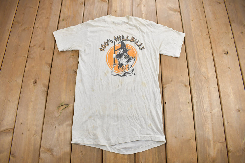 Vintage 1970s 100% Hillbilly Graphic T Shirt