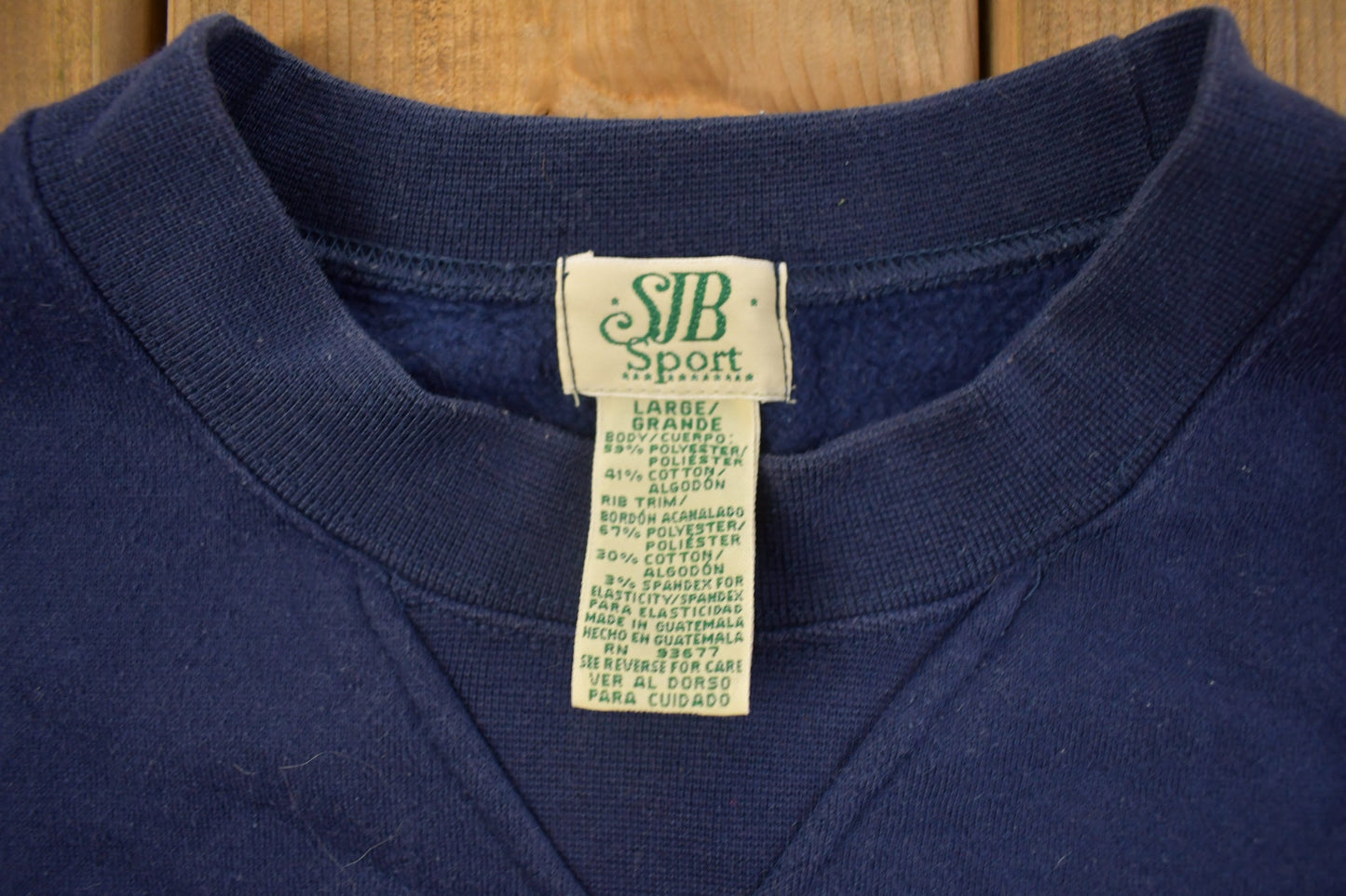 Vintage 1990s SJB Sport Blank Crewneck Sweatshirt / 90s Crewneck / Essential / Streetwear / 90s Blank