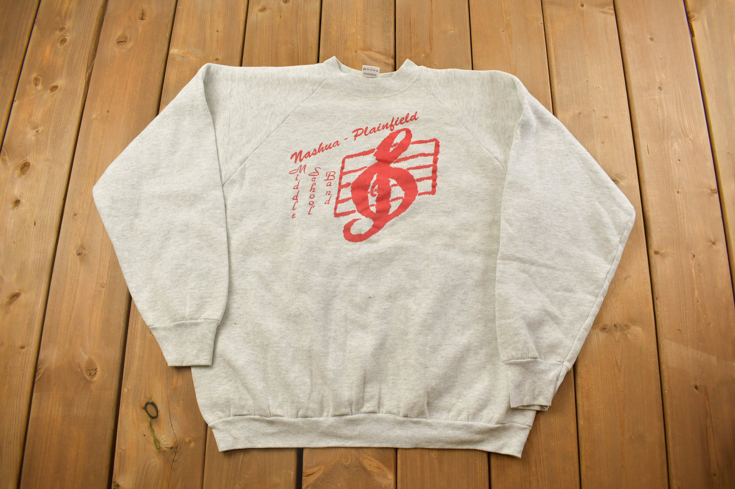 Vintage 1990s Middle School Band Crewneck Sweatshirt / 90s Crewneck / Made In USA / Streetwear / Music Sweater