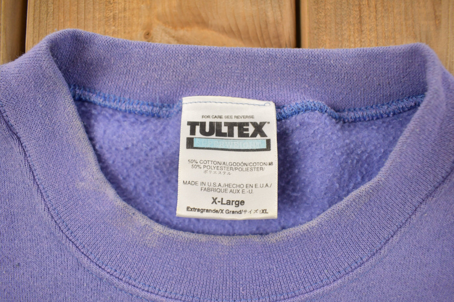 Vintage 1990s Tultex Purple Blank Crewneck Sweatshirt / 90s Crewneck / Made In USA / Essential / Streetwear / 90s Blank