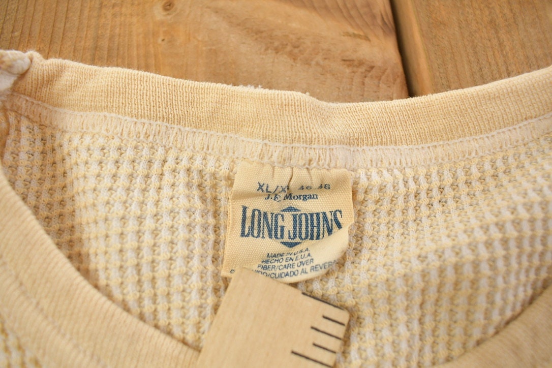 Vintage 1990s Long Johns Thermal Blank Crewneck Sweatshirt