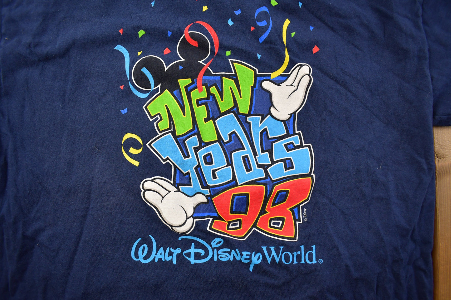 Vintage 1998 Disney World New Years T-Shirt / 90s Graphic Tee / Vintage Disney / Party Tee /