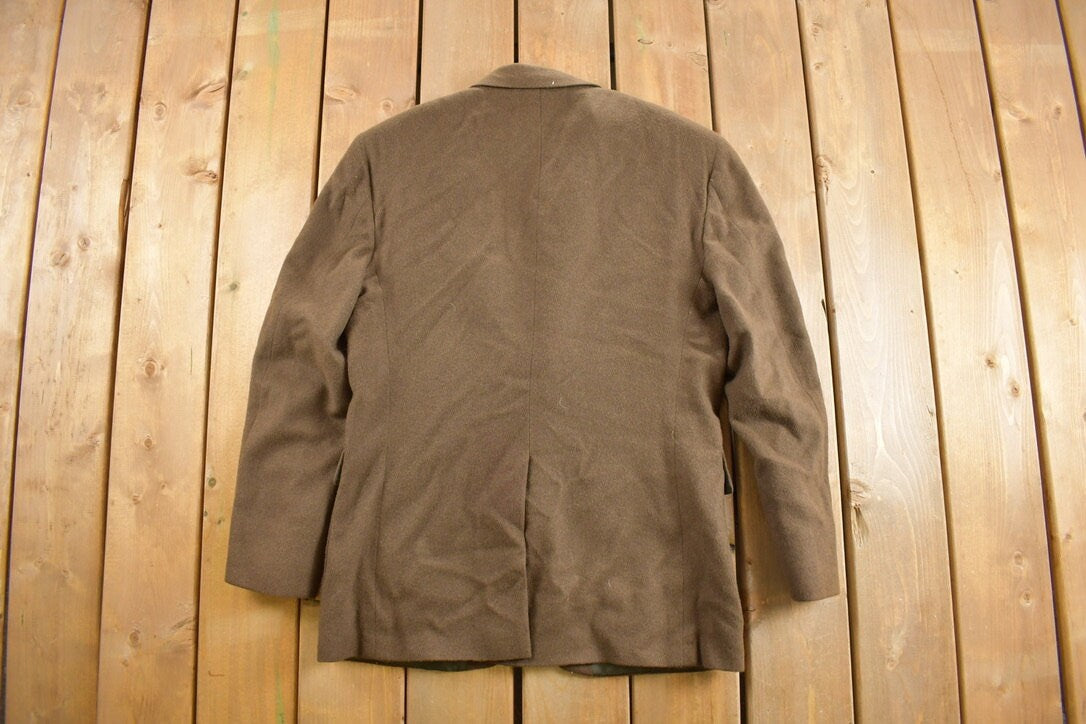 Vintage 1990s 100% Camel Hair Blazer Jacket