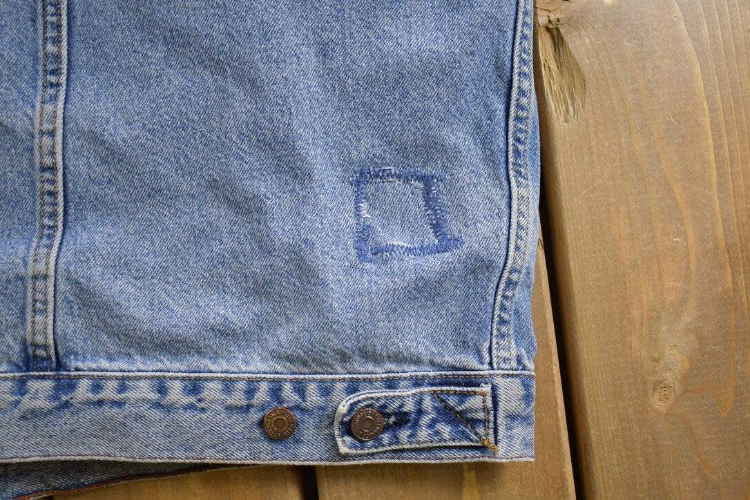 Vintage 1990s Levis Denim Jean Jacket Vest Size 4XL