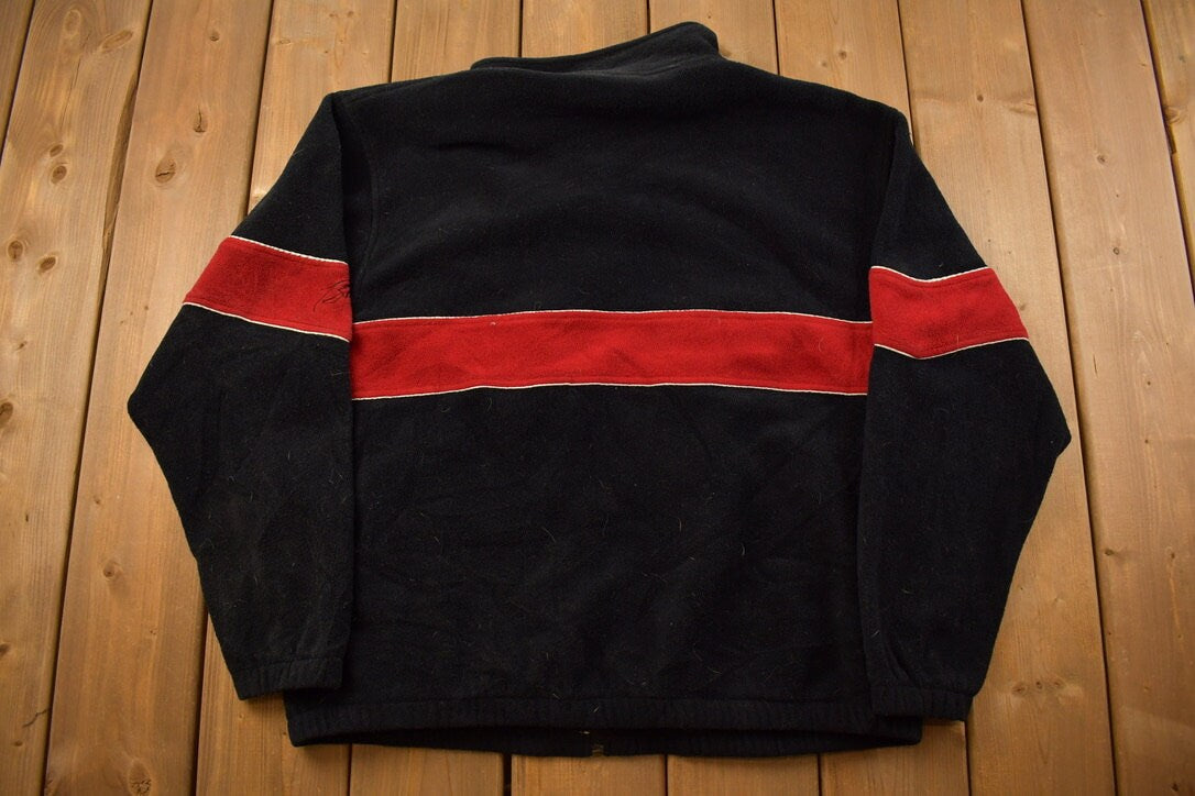 Vintage 1990s Smoke Fleece Sweater / Outdoorsman / 90s Sweater / Streetwear / Hiking / Fleece Zip up