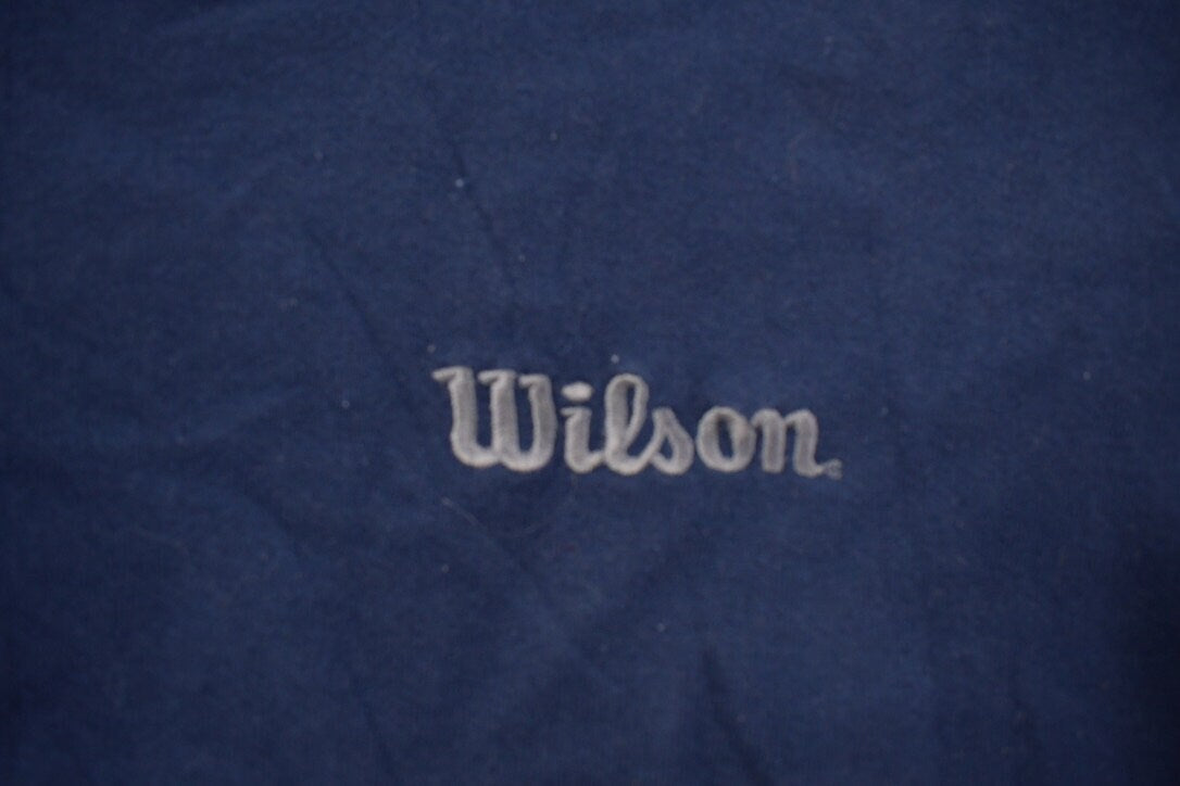 Vintage 1990s Wilson Logo Crewneck Sweatshirt / 90s Crewneck / Made In USA / Streetwear / Embroidered / Tennis / Vintage Sports