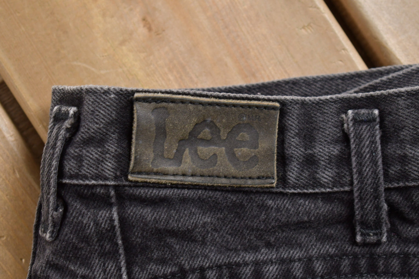 Vintage 1980s LEE Black Jeans Size 25 x 28 / Streetwear Fashion / Denim / Made In USA / 80s / 7 Medium