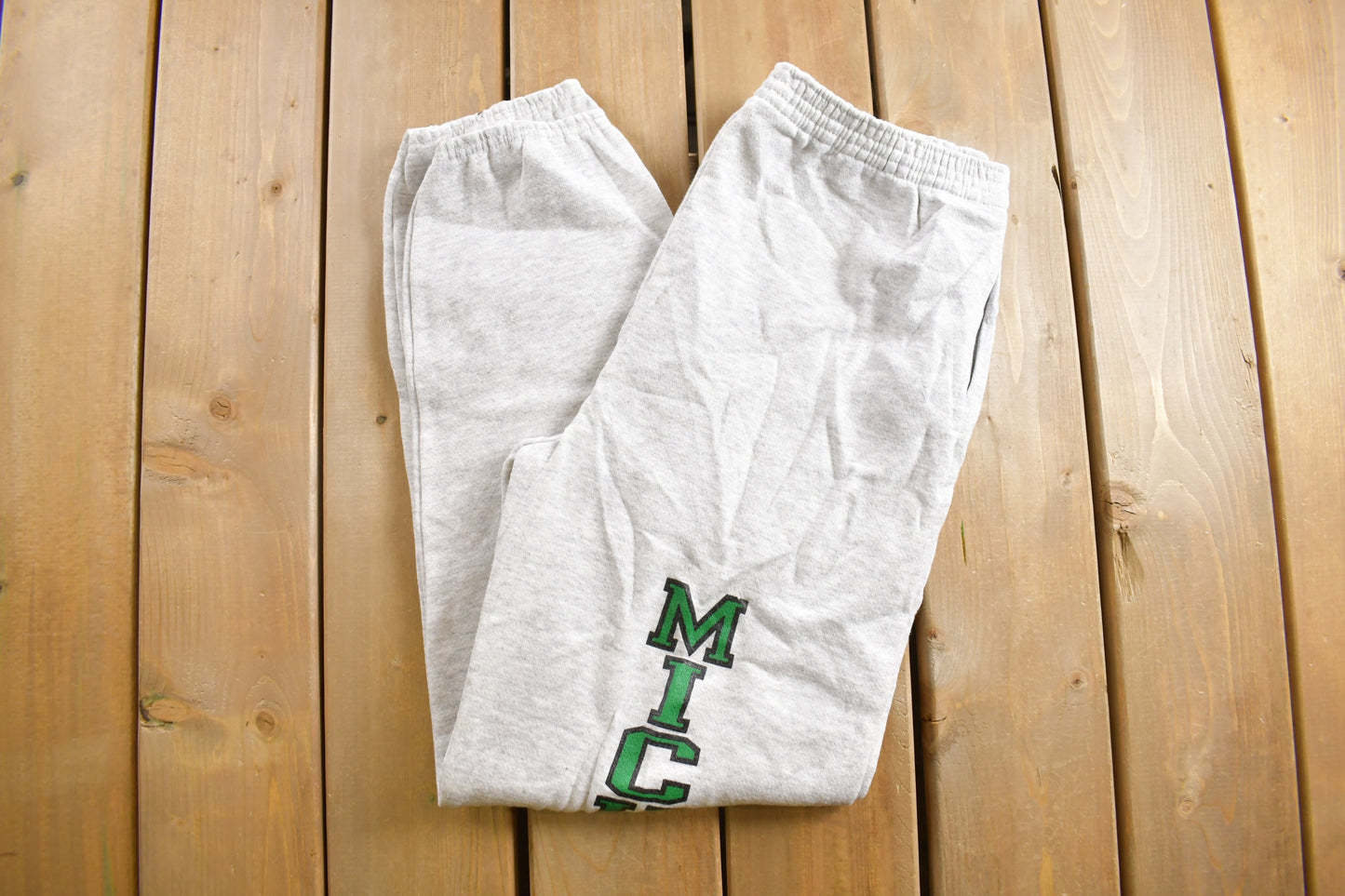 Vintage 1990's Discuss Athletic Michigan State Sweatpants Size Large / Made in USA / American Vintage / Streetwear Fashion / Vintage Pants